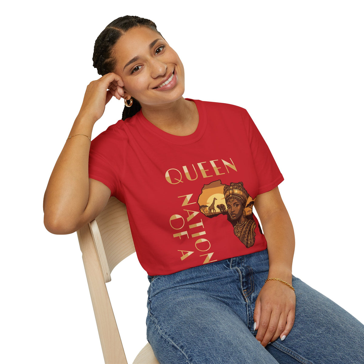 Queen of a Nation T-Shirt — African Queen Graphic Tee