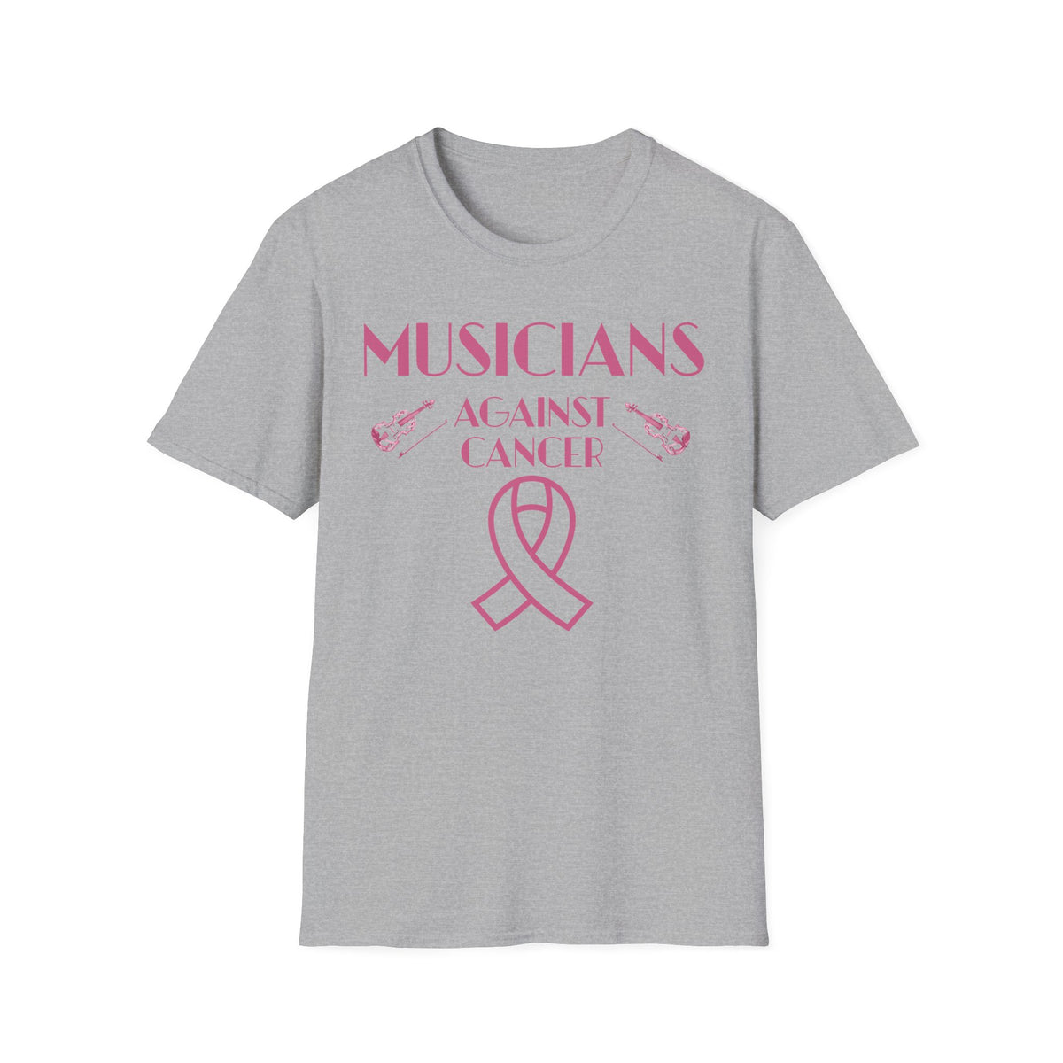 Musicians Against Cancer T-Shirt — Pink Ribbon Benefit Tee