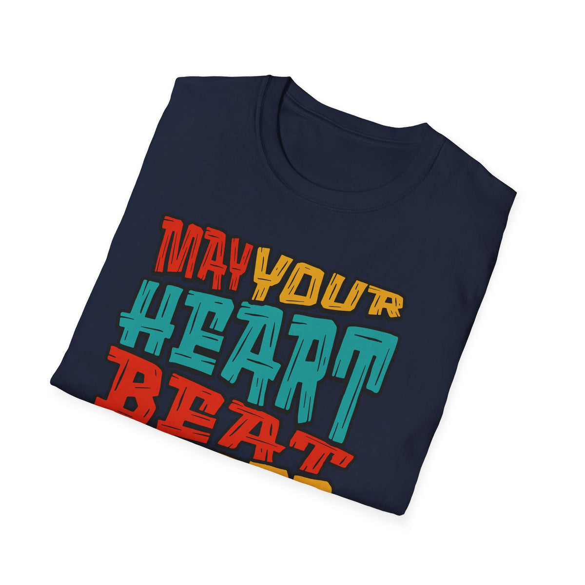 May Your Heart Beat Longer With Music T-Shirt — Retro Music Lover Tee