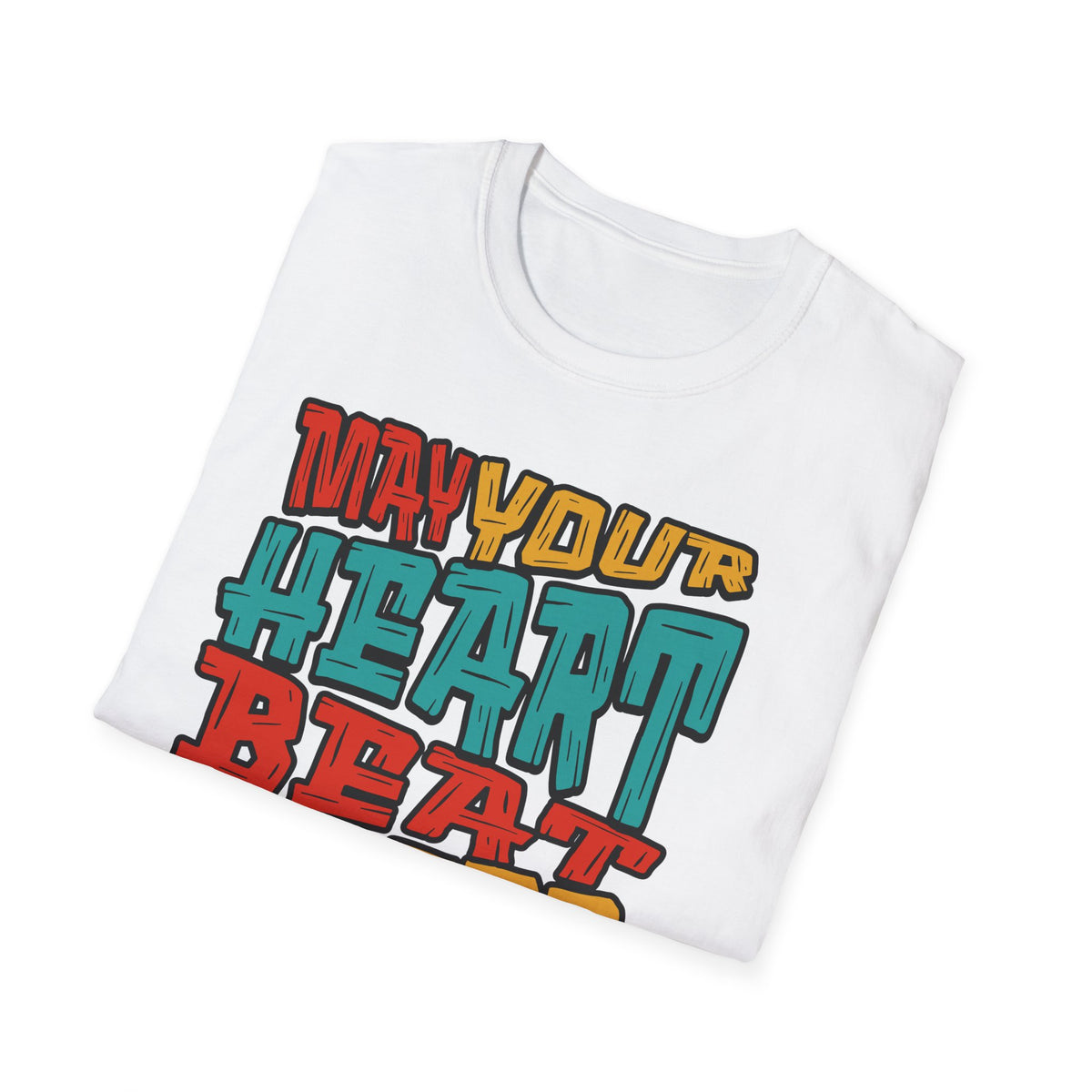 May Your Heart Beat Longer With Music T-Shirt — Retro Music Lover Tee