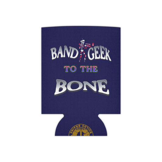 Can Cooler — "Band Geek to the Bone" Cool Navy Beverage Insulator