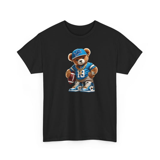 Football Teddy Bear T‑Shirt — Cute Vintage Sports Bear Tee