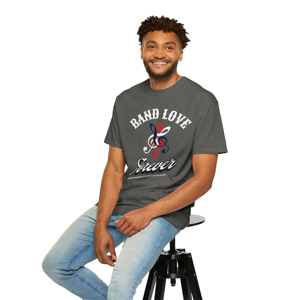 Band Love Forever T-Shirt — Music Treble Clef Graphic Tee