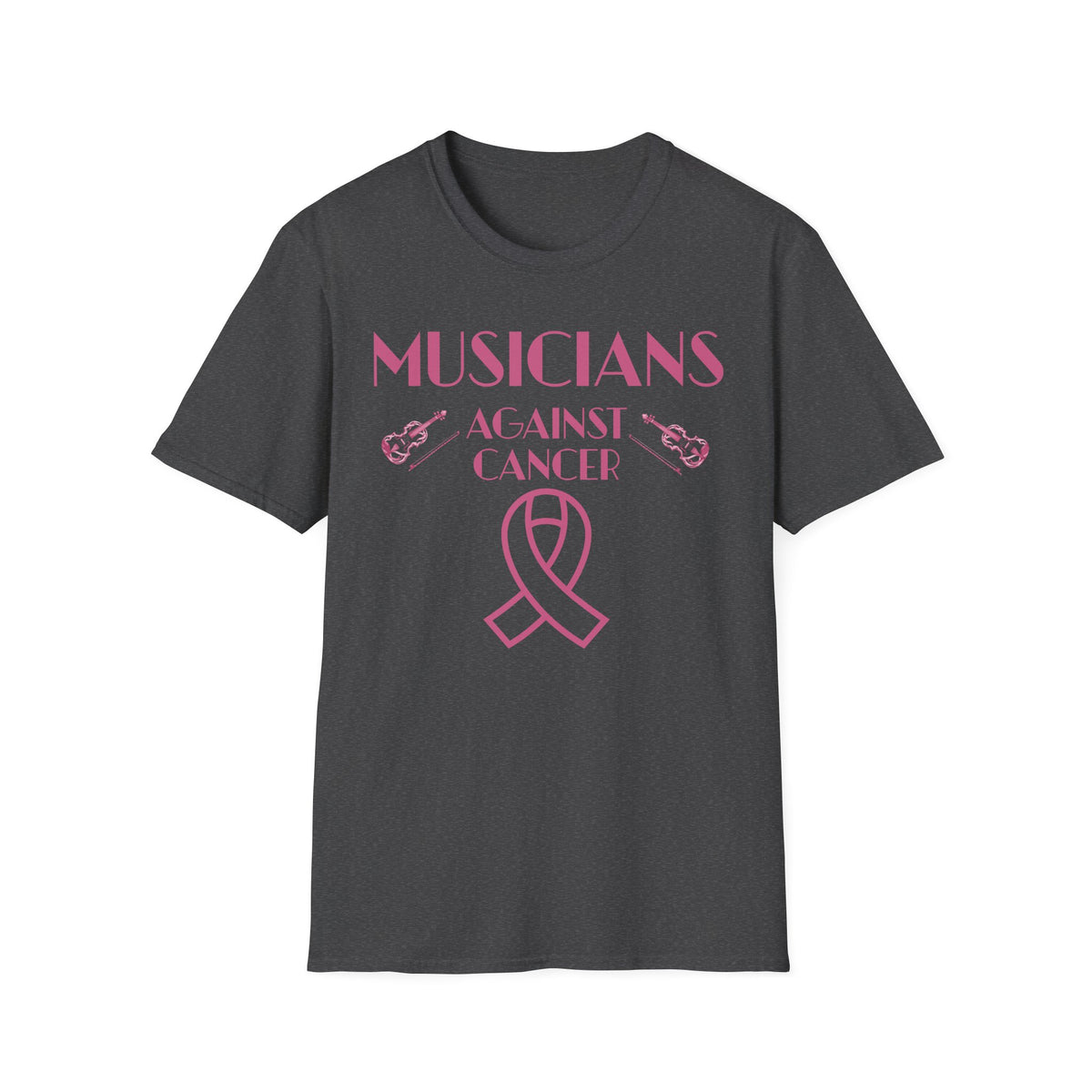 Musicians Against Cancer T-Shirt — Pink Ribbon Benefit Tee