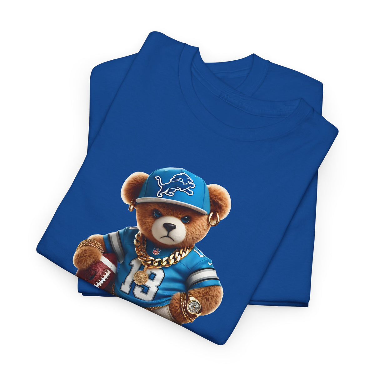 Football Teddy Bear T‑Shirt — Cute Vintage Sports Bear Tee