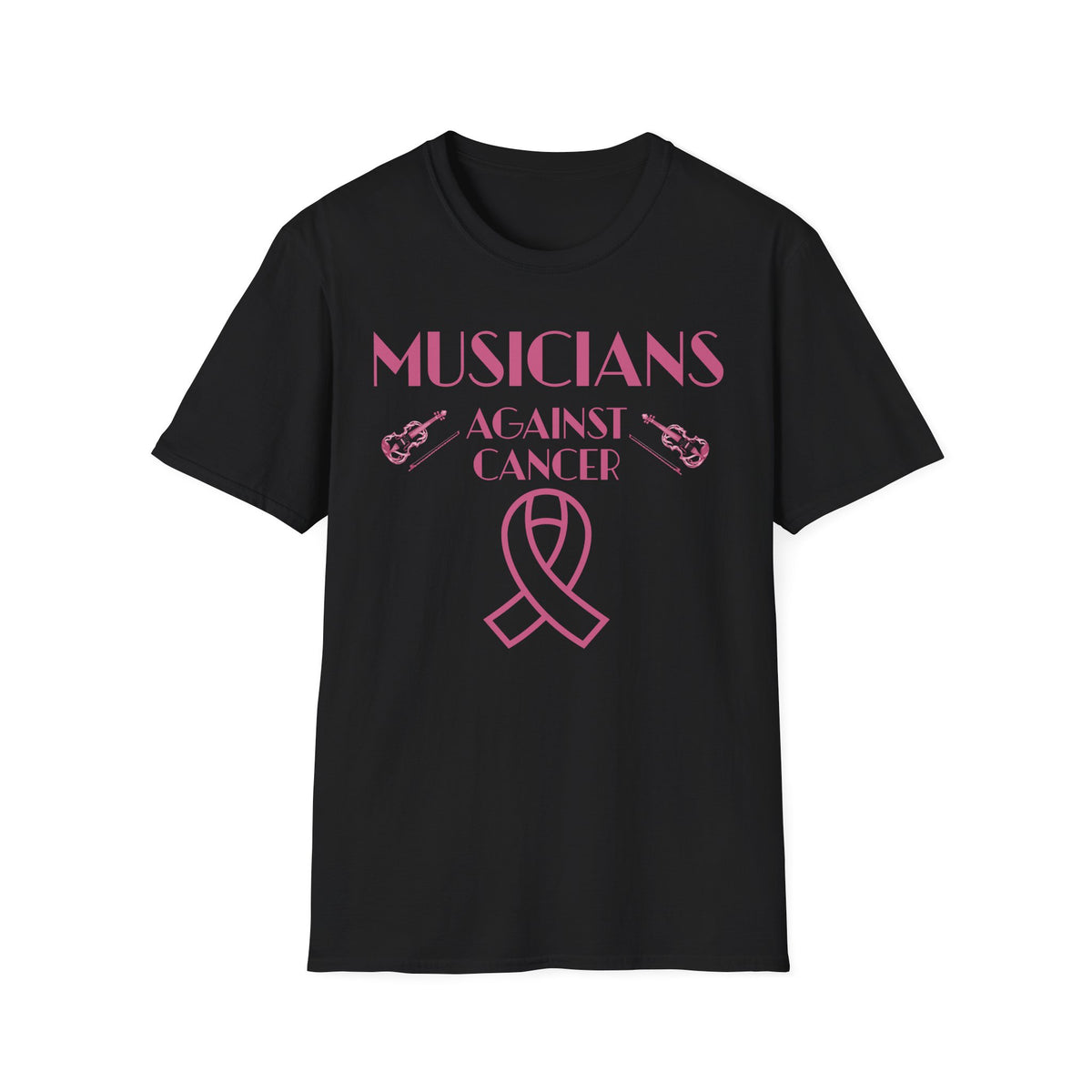 Musicians Against Cancer T-Shirt — Pink Ribbon Benefit Tee