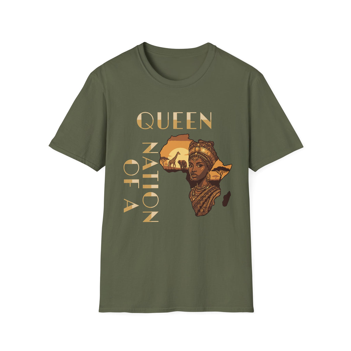 Queen of a Nation T-Shirt — African Queen Graphic Tee