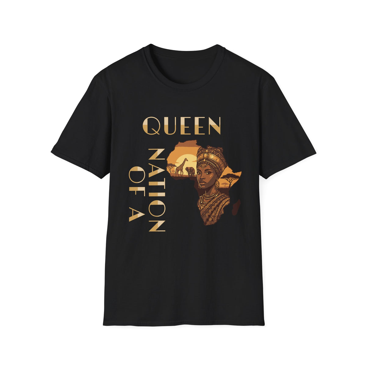 Queen of a Nation T-Shirt — African Queen Graphic Tee