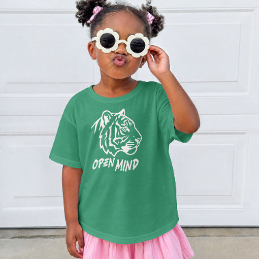 Graphic Tiger Head Open Mind Tee