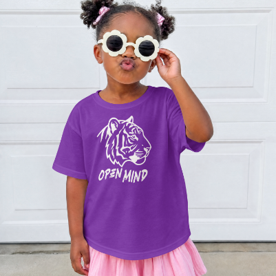 Graphic Tiger Head Open Mind Tee