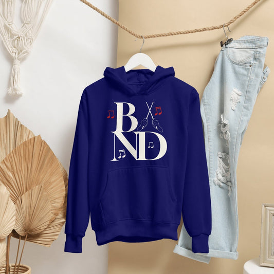 Hooded Graphic Band Sweatshirt