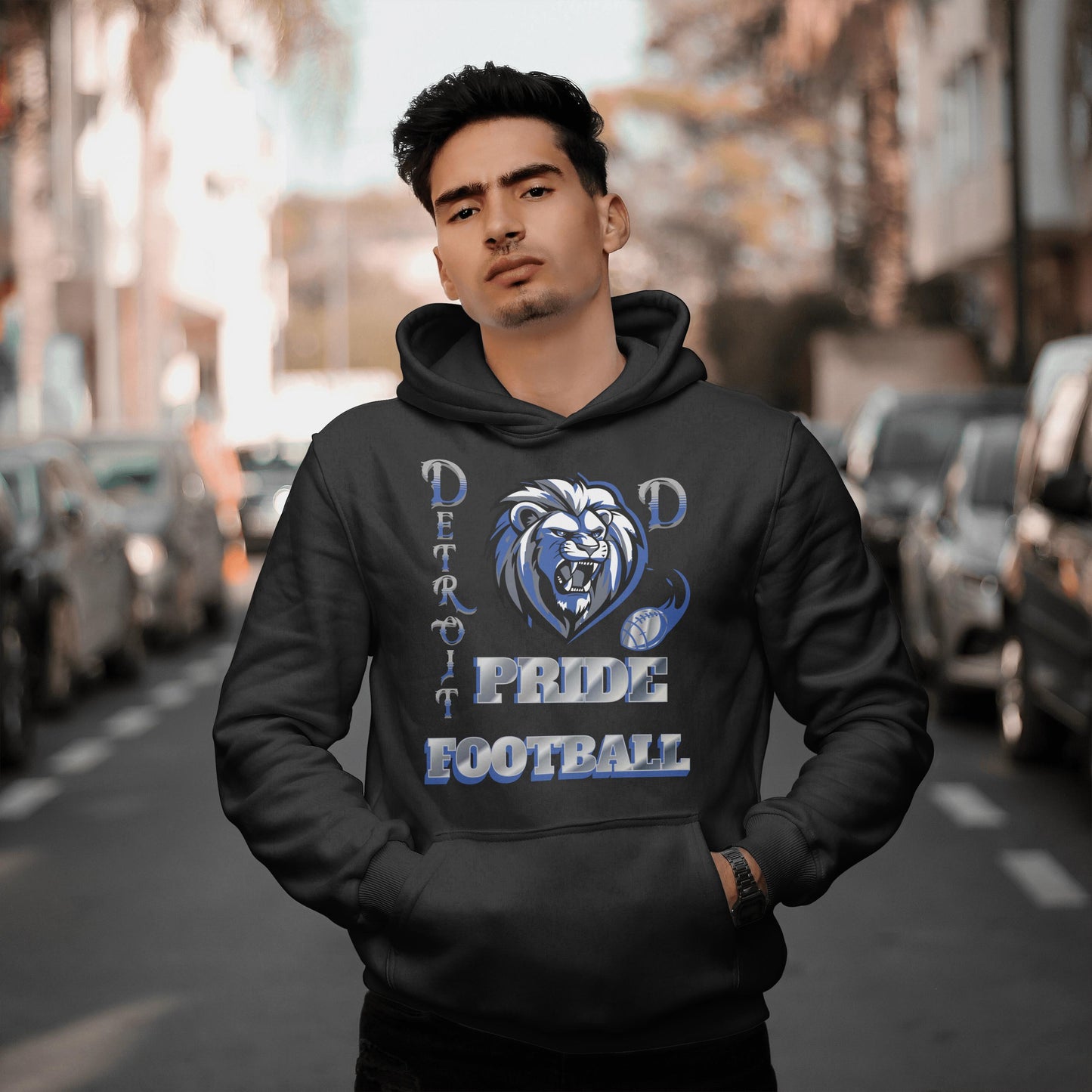 Detroit Football Fan-wear Hoodie for Detroit Fans gift for Detroit lover