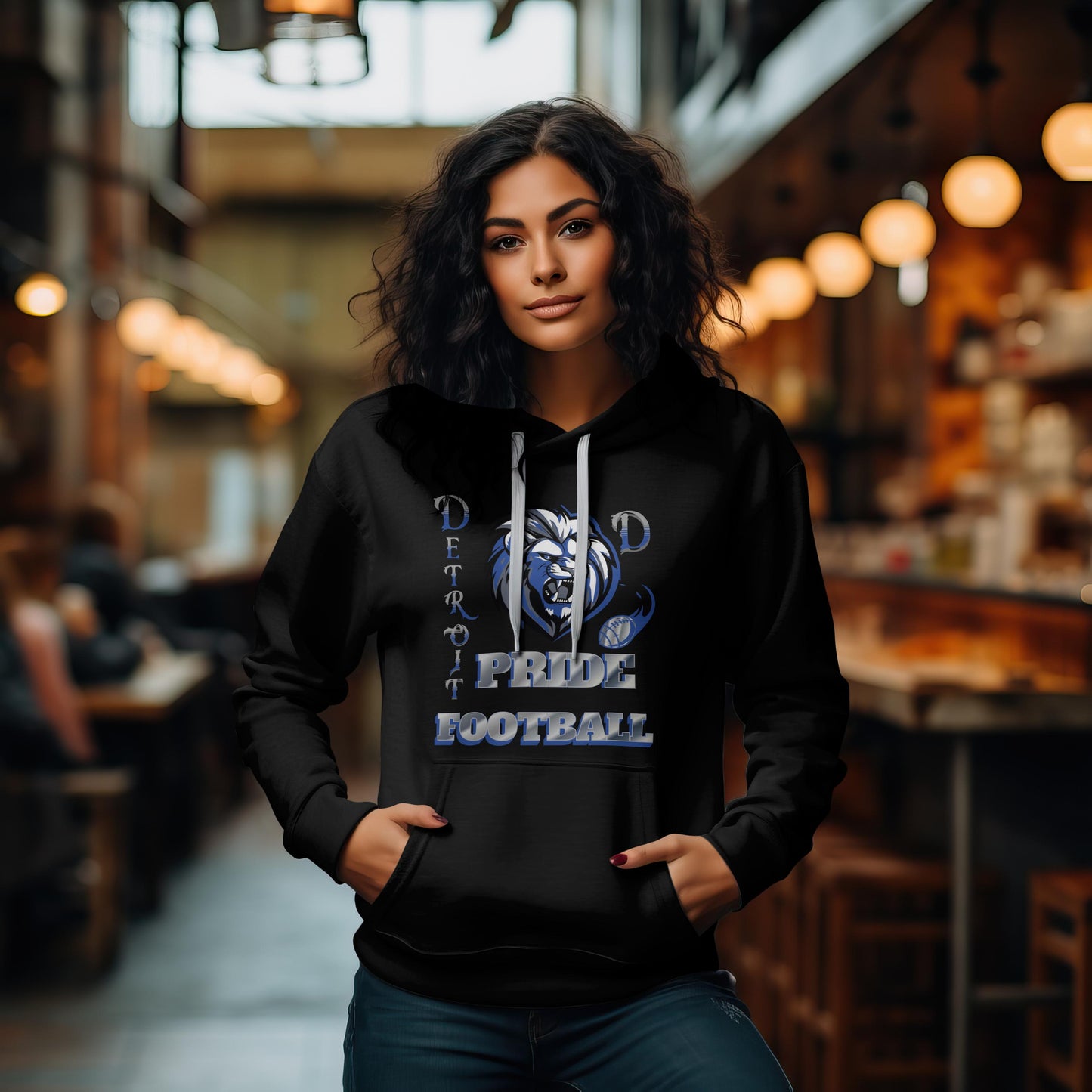 Detroit Football Fan-wear Hoodie for Detroit Fans gift for Detroit lover