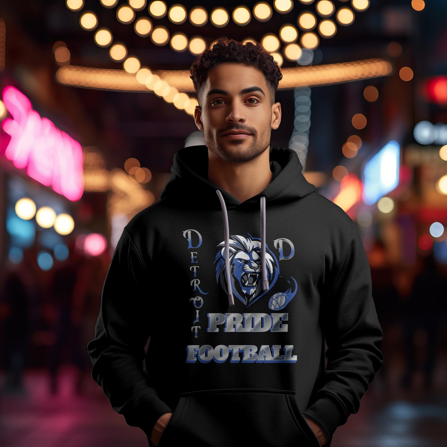 Detroit Football Fan-wear Hoodie for Detroit Fans gift for Detroit lover
