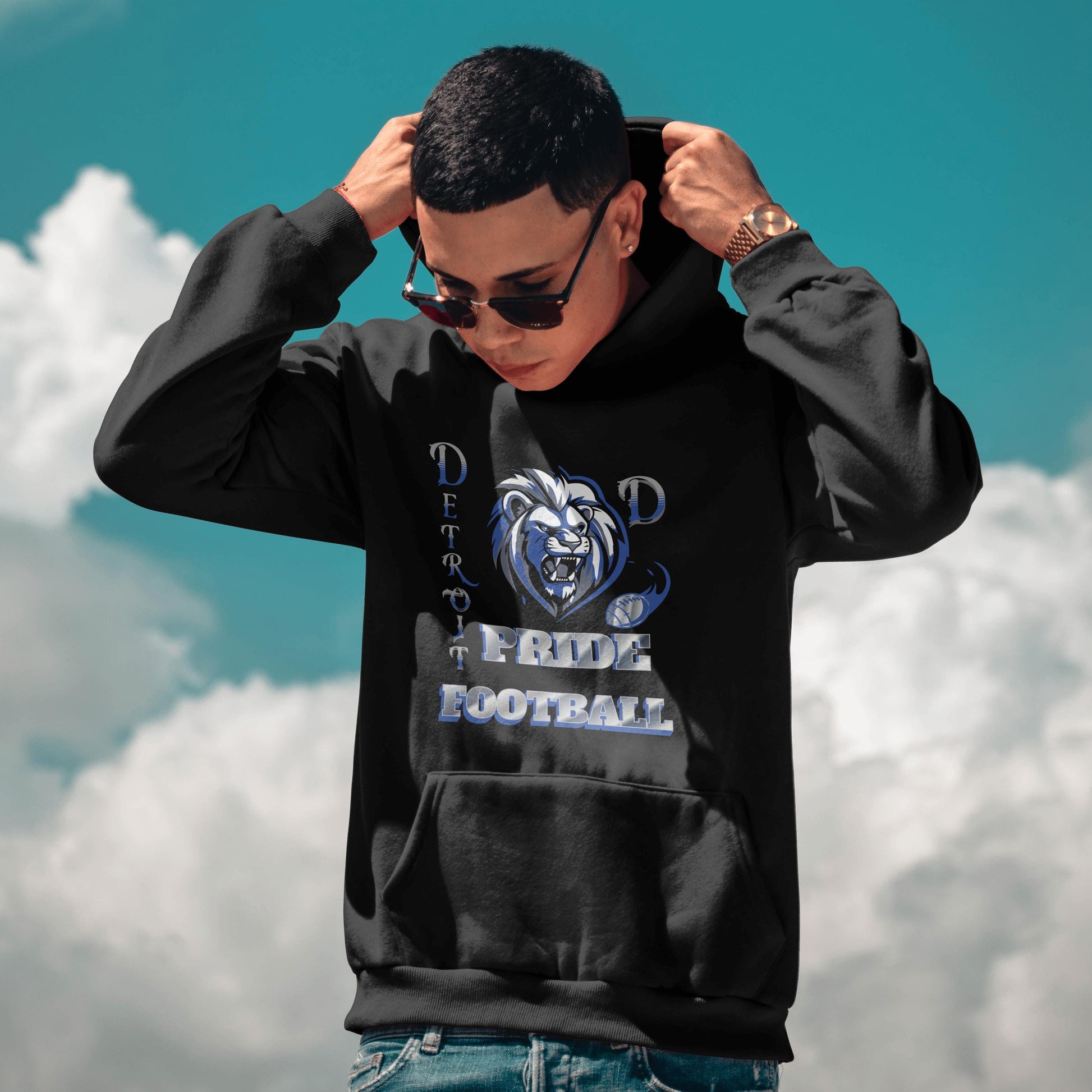 Detroit Football Fan-wear Hoodie for Detroit Fans gift for Detroit lover