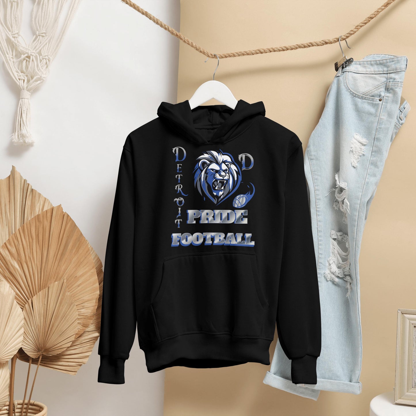 Detroit Football Fan-wear Hoodie for Detroit Fans gift for Detroit lover